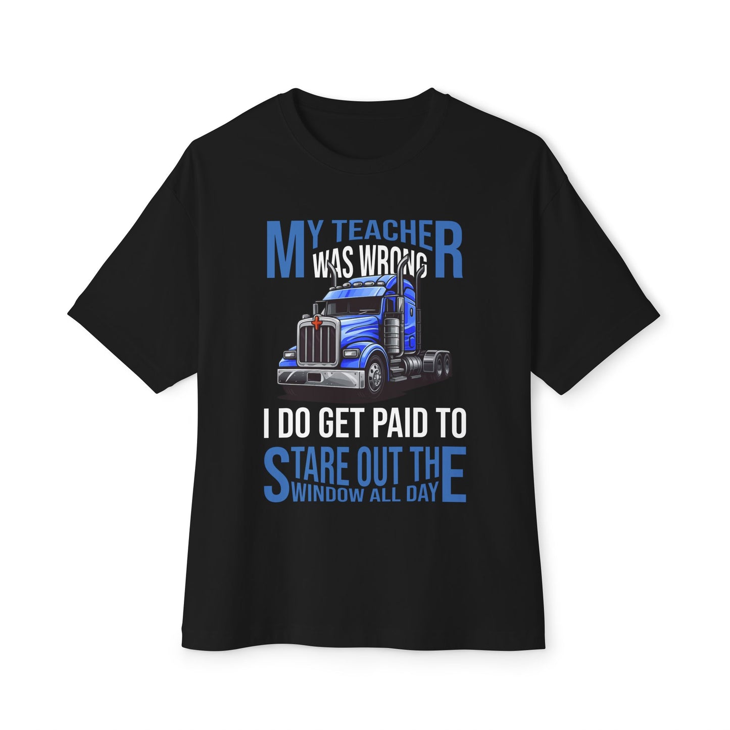 π Paid to Stare Out the Window β Trucker Humor Tee Black
