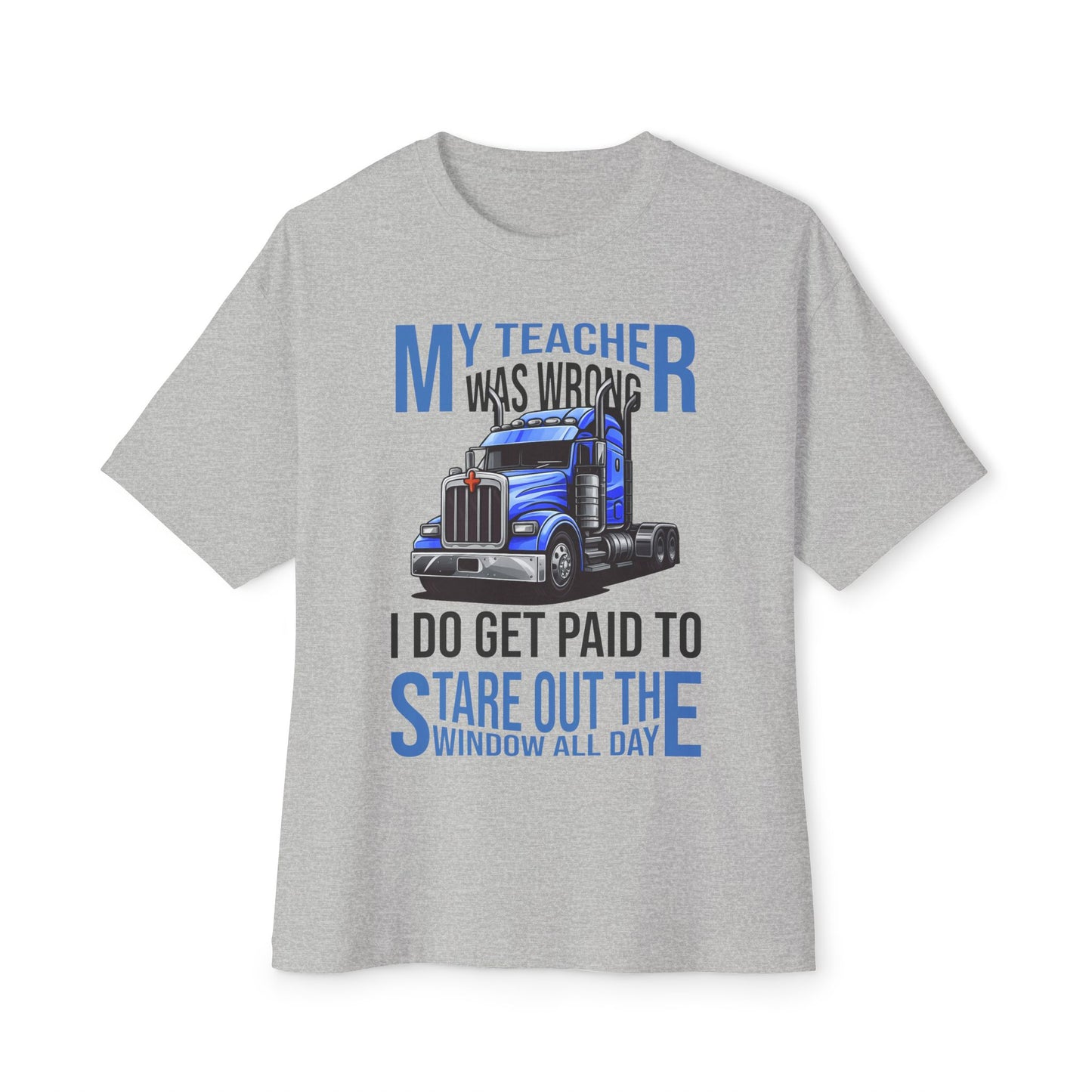 😎 Paid to Stare Out the Window – Trucker Humor Tee White